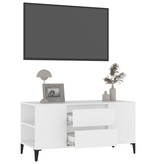 VidaXL Tv-meubel 102x44,5x50 cm bewerkt hout wit