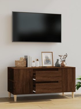VidaXL Tv-meubel 102x44,5x50 cm bewerkt hout bruineikenkleurig