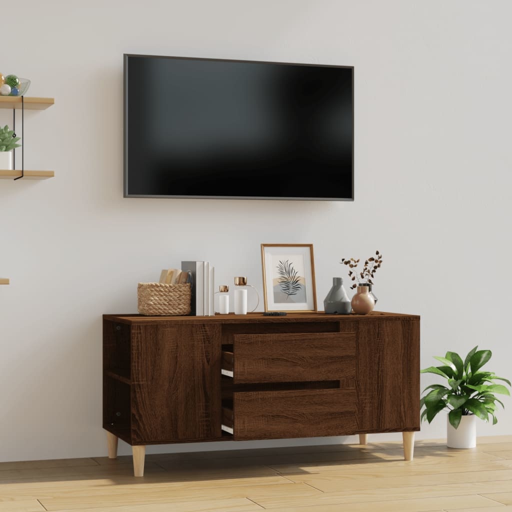 VidaXL Tv-meubel 102x44,5x50 cm bewerkt hout bruineikenkleurig