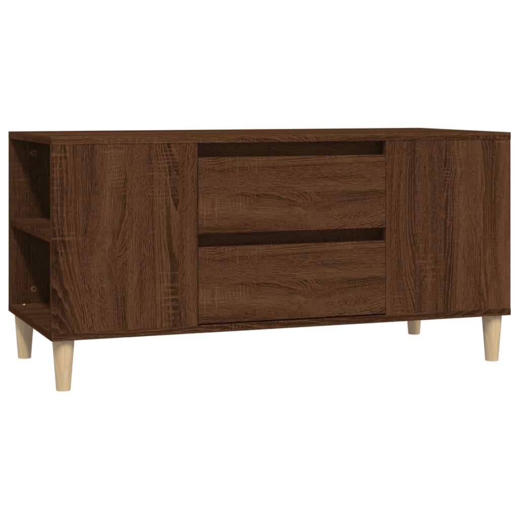 VidaXL Tv-meubel 102x44,5x50 cm bewerkt hout bruineikenkleurig