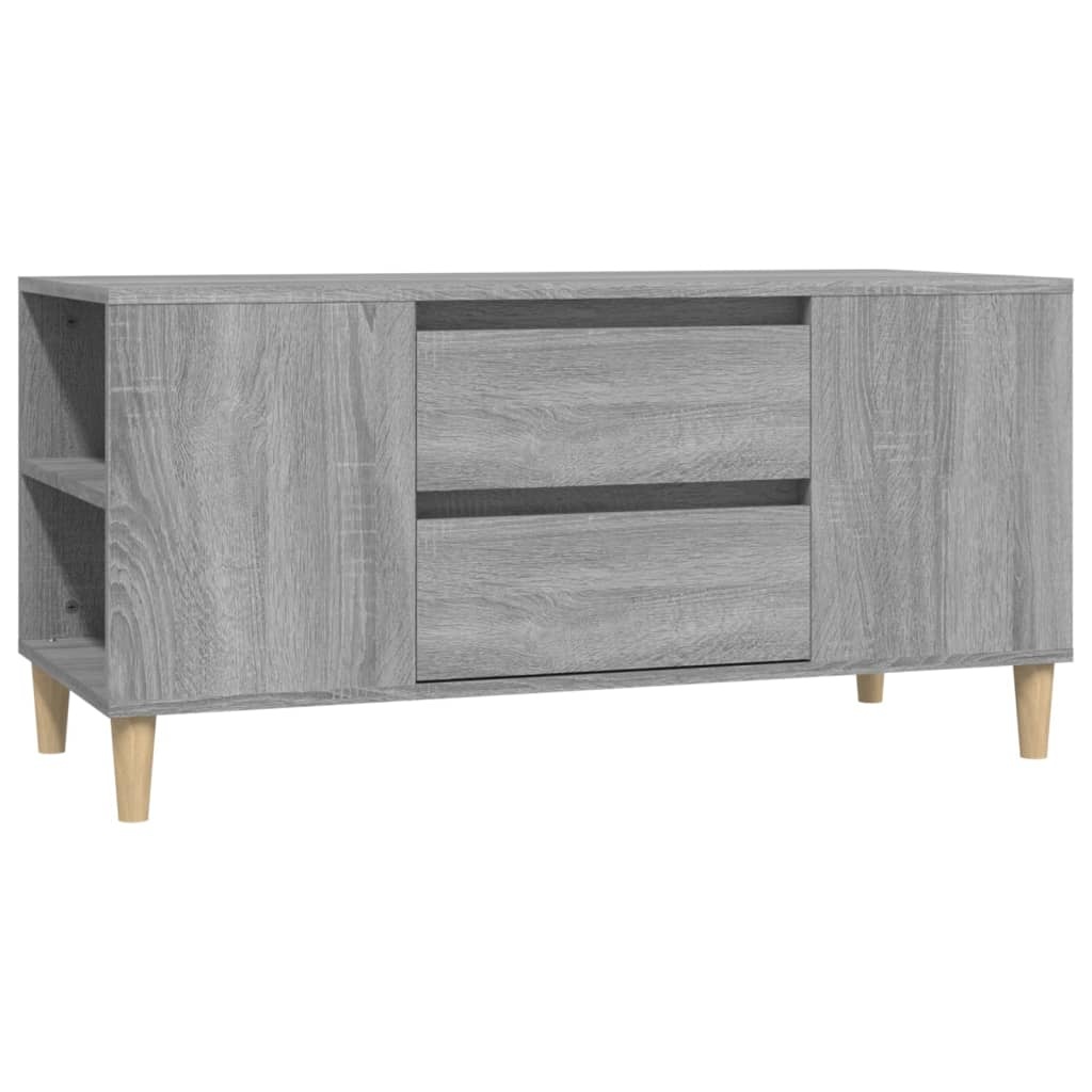 VidaXL Tv-meubel 102x44,5x50 cm bewerkt hout grijs sonoma eikenkleurig