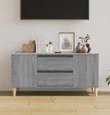 VidaXL Tv-meubel 102x44,5x50 cm bewerkt hout grijs sonoma eikenkleurig