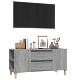 VidaXL Tv-meubel 102x44,5x50 cm bewerkt hout grijs sonoma eikenkleurig