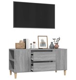 VidaXL Tv-meubel 102x44,5x50 cm bewerkt hout grijs sonoma eikenkleurig