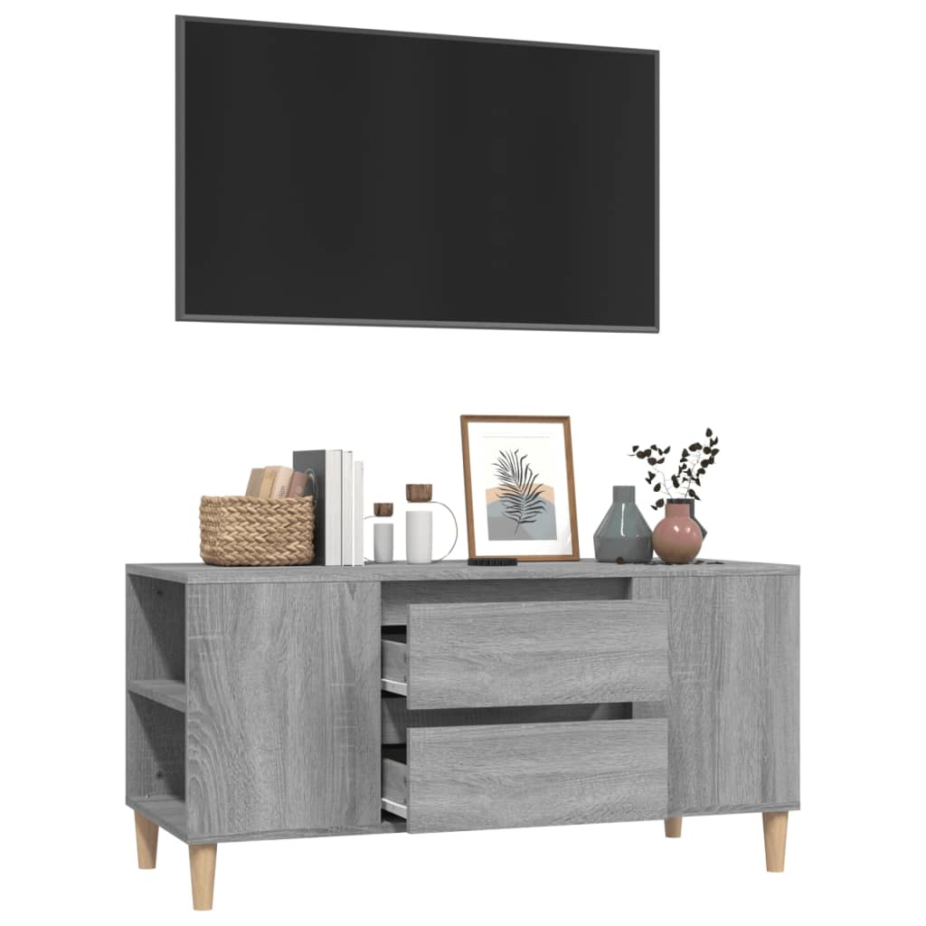 VidaXL Tv-meubel 102x44,5x50 cm bewerkt hout grijs sonoma eikenkleurig