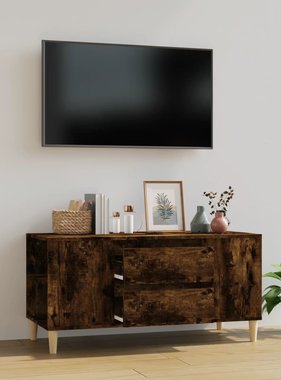 VidaXL Tv-meubel 102x44,5x50 cm bewerkt hout gerookt eikenkleurig