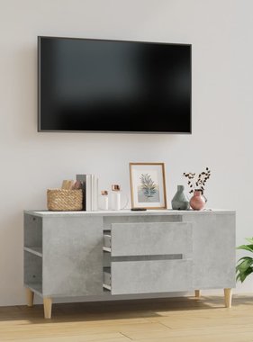 VidaXL Tv-meubel 102x44,5x50 cm bewerkt hout betongrijs