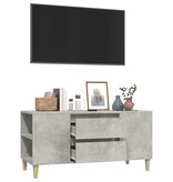 VidaXL Tv-meubel 102x44,5x50 cm bewerkt hout betongrijs