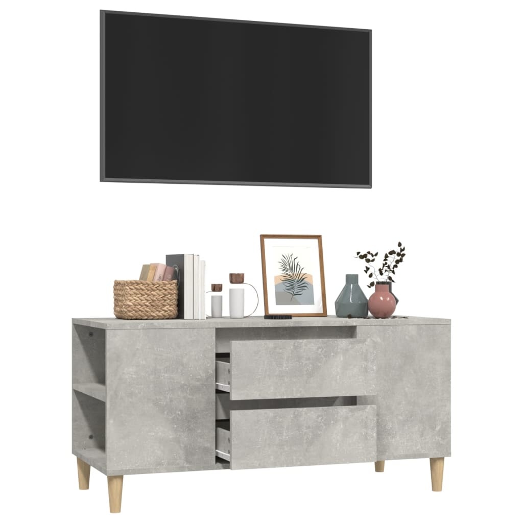 VidaXL Tv-meubel 102x44,5x50 cm bewerkt hout betongrijs