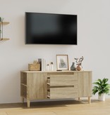 VidaXL Tv-meubel 102x44,5x50 cm bewerkt hout sonoma eikenkleurig