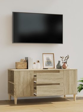 VidaXL Tv-meubel 102x44,5x50 cm bewerkt hout sonoma eikenkleurig
