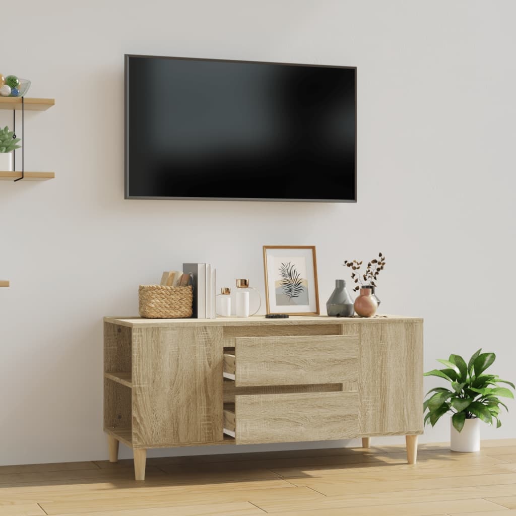 VidaXL Tv-meubel 102x44,5x50 cm bewerkt hout sonoma eikenkleurig