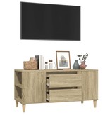VidaXL Tv-meubel 102x44,5x50 cm bewerkt hout sonoma eikenkleurig