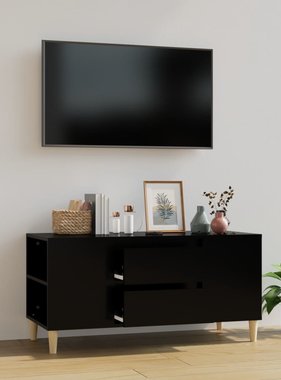 VidaXL Tv-meubel 102x44,5x50 cm bewerkt hout zwart