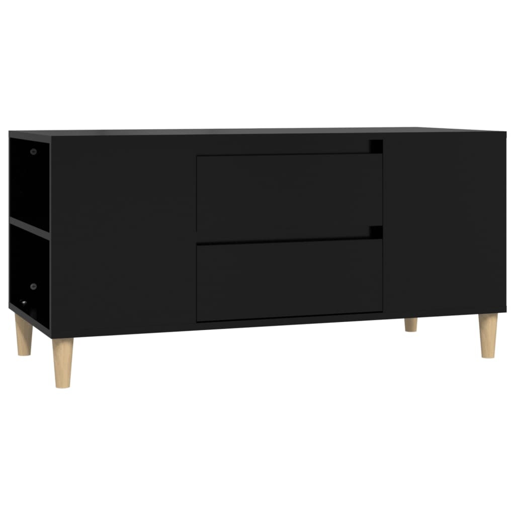 VidaXL Tv-meubel 102x44,5x50 cm bewerkt hout zwart