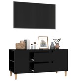 VidaXL Tv-meubel 102x44,5x50 cm bewerkt hout zwart