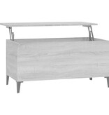 VidaXL Salontafel 90x44,5x45 cm bewerkt hout grijs sonoma eikenkleurig