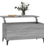 VidaXL Salontafel 90x44,5x45 cm bewerkt hout grijs sonoma eikenkleurig
