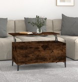 VidaXL Salontafel 90x44,5x45 cm bewerkt hout gerookt eikenkleurig