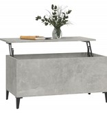 VidaXL Salontafel 90x44,5x45 cm bewerkt hout betongrijs