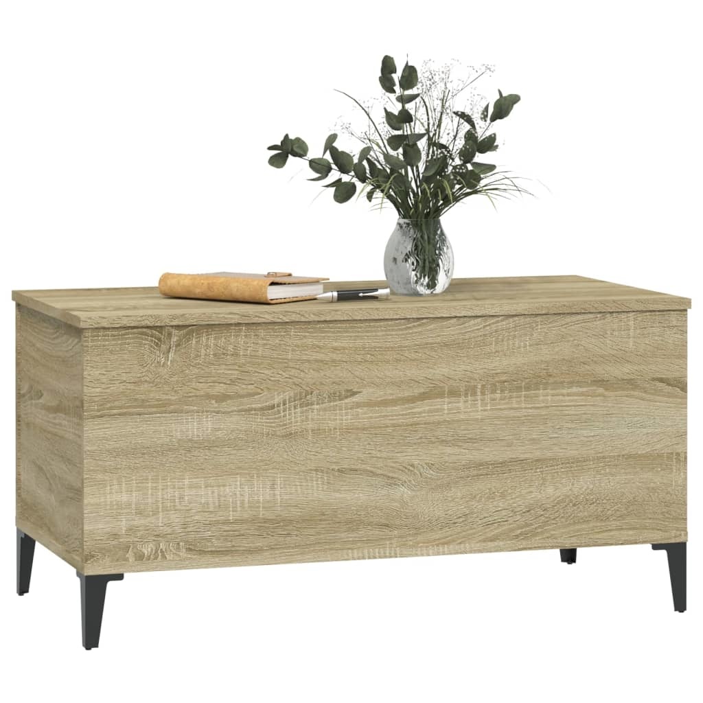 VidaXL Salontafel 90x44,5x45 cm bewerkt hout sonoma eikenkleurig