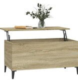 VidaXL Salontafel 90x44,5x45 cm bewerkt hout sonoma eikenkleurig