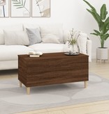 vidaXL Salontafel 90x44,5x45 cm bewerkt hout bruineikenkleurig