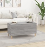 VidaXL Salontafel 90x44,5x45 cm bewerkt hout grijs sonoma eikenkleurig