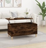 VidaXL Salontafel 90x44,5x45 cm bewerkt hout gerookt eikenkleurig