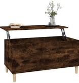 VidaXL Salontafel 90x44,5x45 cm bewerkt hout gerookt eikenkleurig