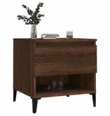 VidaXL Bijzettafels 2 st 50x46x50 cm bewerkt hout bruineikenkleurig
