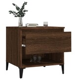 VidaXL Bijzettafels 2 st 50x46x50 cm bewerkt hout bruineikenkleurig