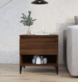VidaXL Bijzettafel 50x46x50 cm bewerkt hout bruineikenkleurig