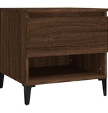 VidaXL Bijzettafel 50x46x50 cm bewerkt hout bruineikenkleurig