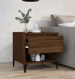 VidaXL Bijzettafel 50x46x50 cm bewerkt hout bruineikenkleurig