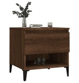 VidaXL Bijzettafel 50x46x50 cm bewerkt hout bruineikenkleurig