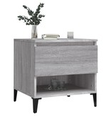 VidaXL Bijzettafels 2 st 50x46x50 cm bewerkt hout grijs sonoma eiken