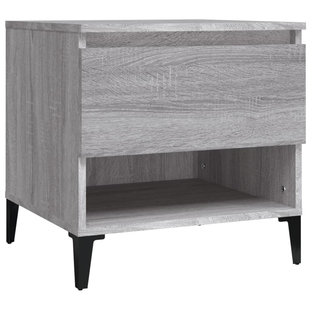 VidaXL Bijzettafel 50x46x50 cm bewerkt hout grijs sonoma eikenkleur