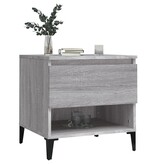 VidaXL Bijzettafel 50x46x50 cm bewerkt hout grijs sonoma eikenkleur
