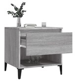 VidaXL Bijzettafel 50x46x50 cm bewerkt hout grijs sonoma eikenkleur