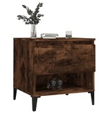 vidaXL Bijzettafels 2 st 50x46x50 cm bewerkt hout gerookt eikenkleurig