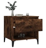 VidaXL Bijzettafels 2 st 50x46x50 cm bewerkt hout gerookt eikenkleurig
