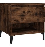 VidaXL Bijzettafel 50x46x50 cm bewerkt hout gerookt eikenkleurig