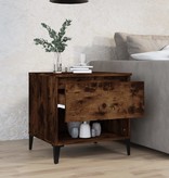 VidaXL Bijzettafel 50x46x50 cm bewerkt hout gerookt eikenkleurig