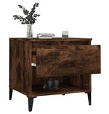 VidaXL Bijzettafel 50x46x50 cm bewerkt hout gerookt eikenkleurig