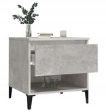 VidaXL Bijzettafels 2 st 50x46x50 cm bewerkt hout betongrijs