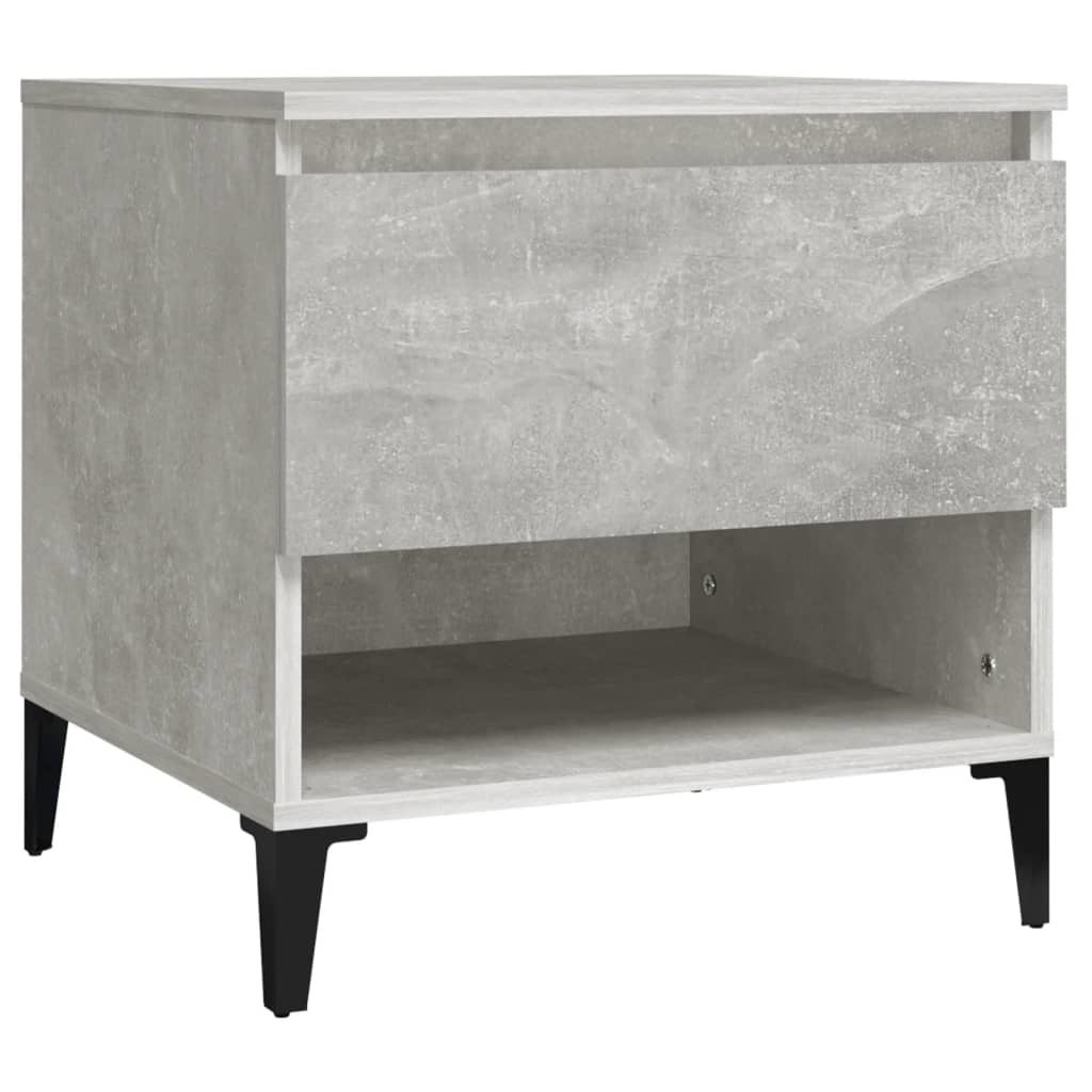 VidaXL Bijzettafel 50x46x50 cm bewerkt hout betongrijs