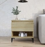VidaXL Bijzettafel 50x46x50 cm bewerkt hout sonoma eikenkleurig