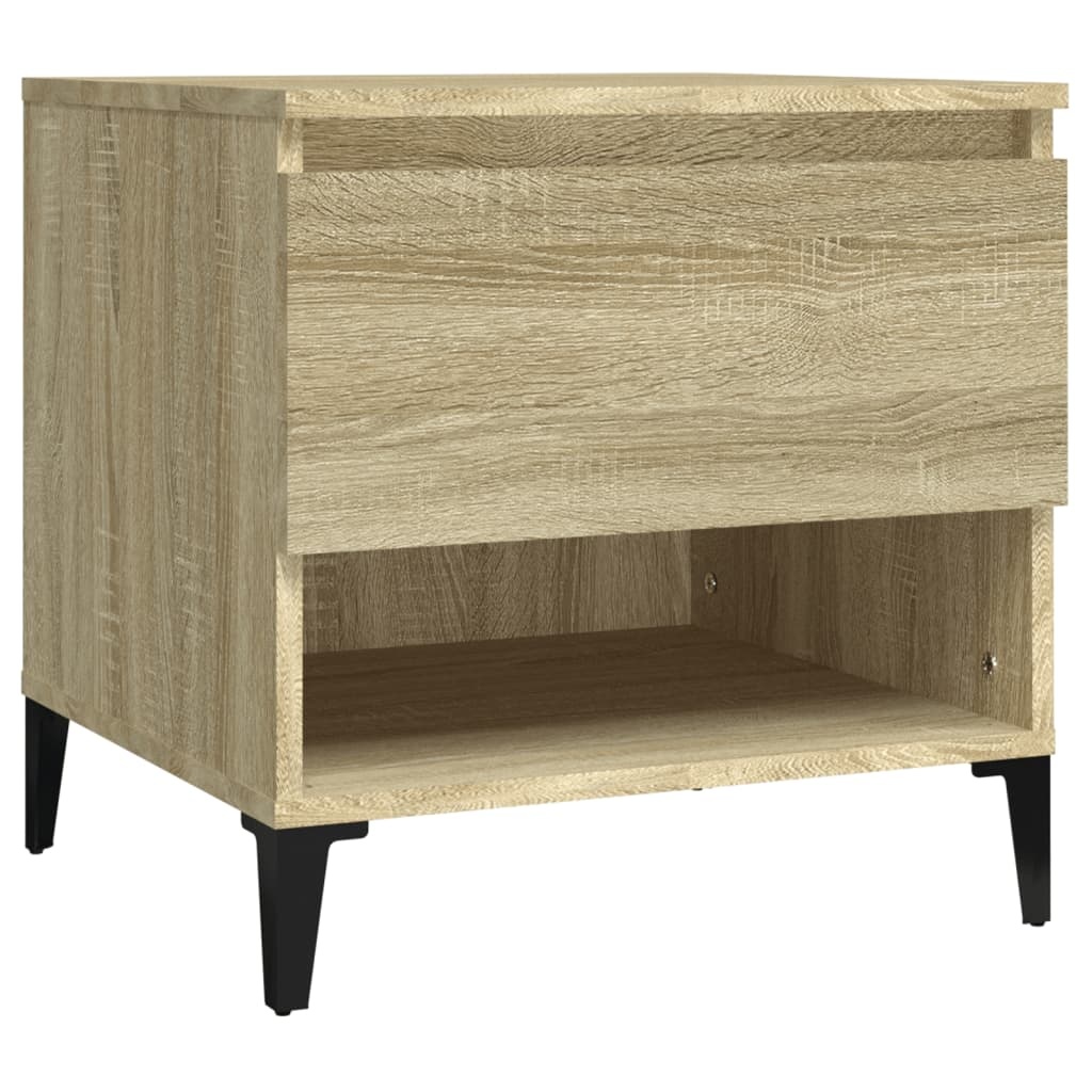 VidaXL Bijzettafel 50x46x50 cm bewerkt hout sonoma eikenkleurig
