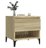 VidaXL Bijzettafel 50x46x50 cm bewerkt hout sonoma eikenkleurig
